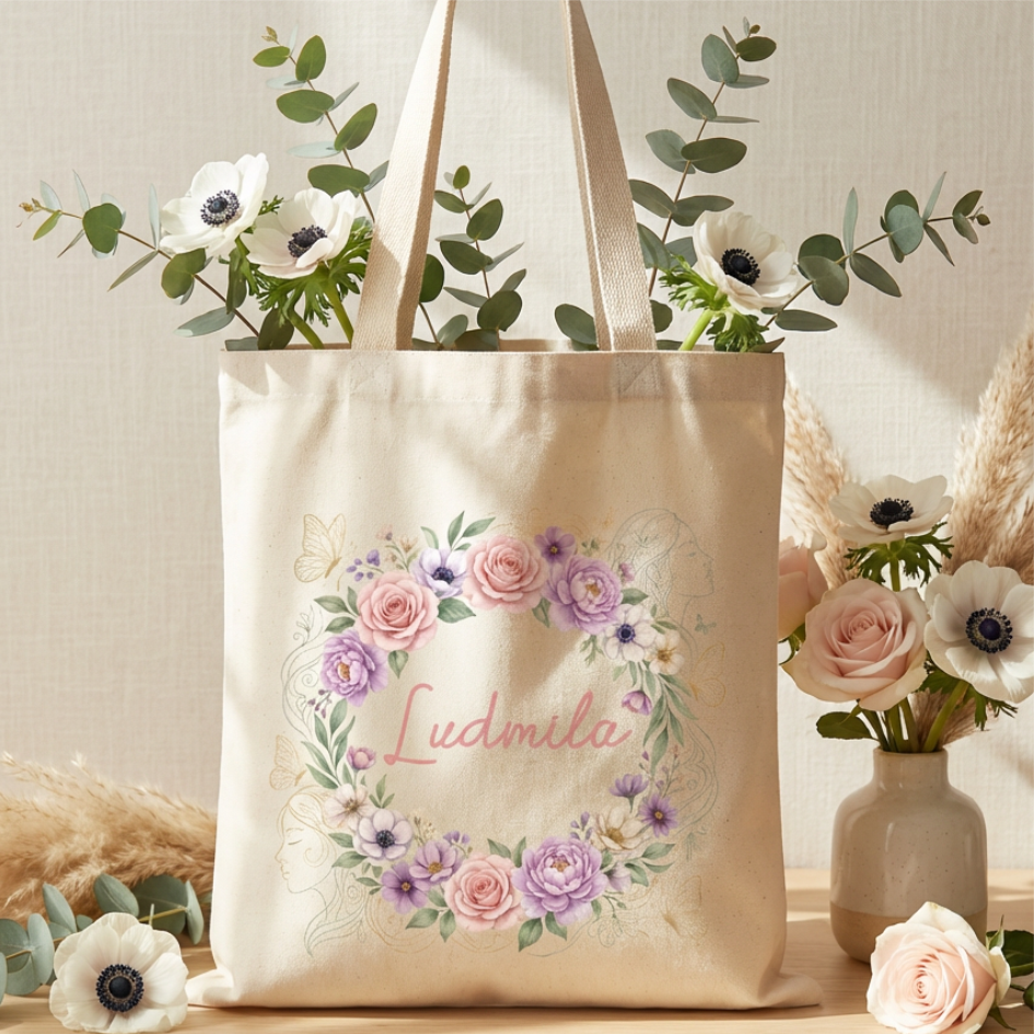 Ecobag Personalizada Nome Algodão Bolsa Em Algodão Cru