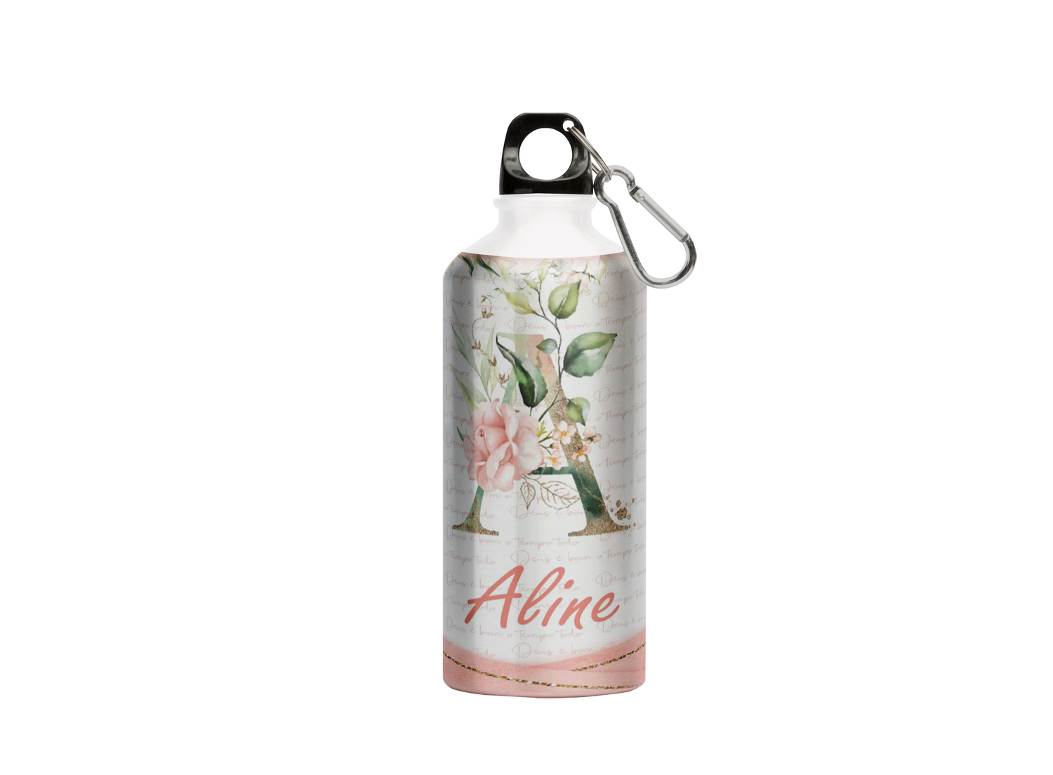 Garrafa Personalizada Alfabeto Alúminio Personalize C/ Nome