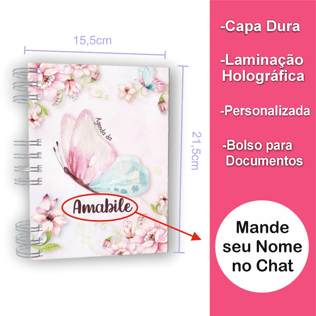 Agenda Escolar - Personalizada -  Infantil  - Caderno - c Informações Médicas- 200 páginas