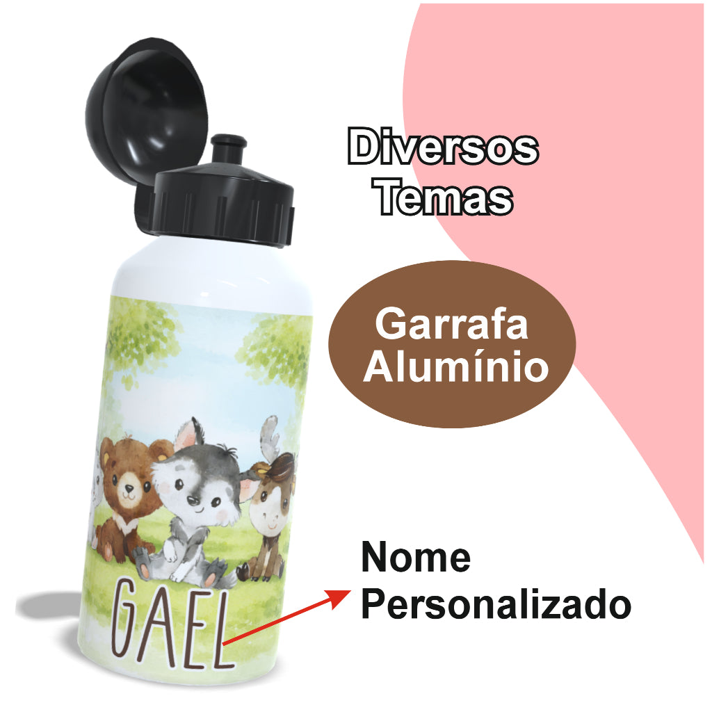 Agenda Escolar + Garrafa - Personalizada - Caderno Permanente - Kit - Personalize com Nome