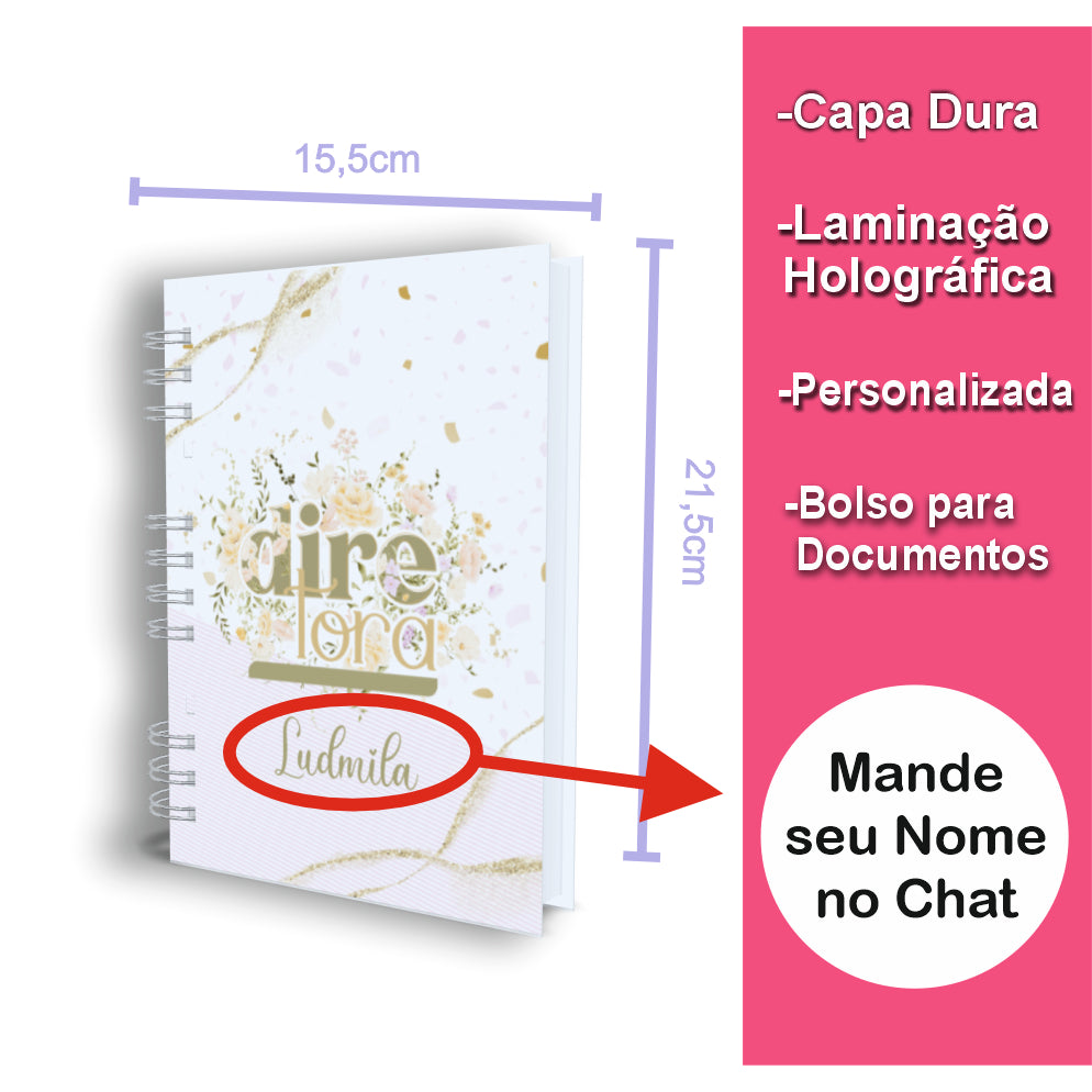Caderno - Nome Personalizado - Profissões - Capa Dura - Holográfico  - Tam A5